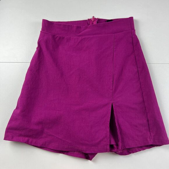 Y2K 90s Pink Magenta Stretch High Waist Skort Skirt Shorts Small Windsor - Picture 5 of 6
